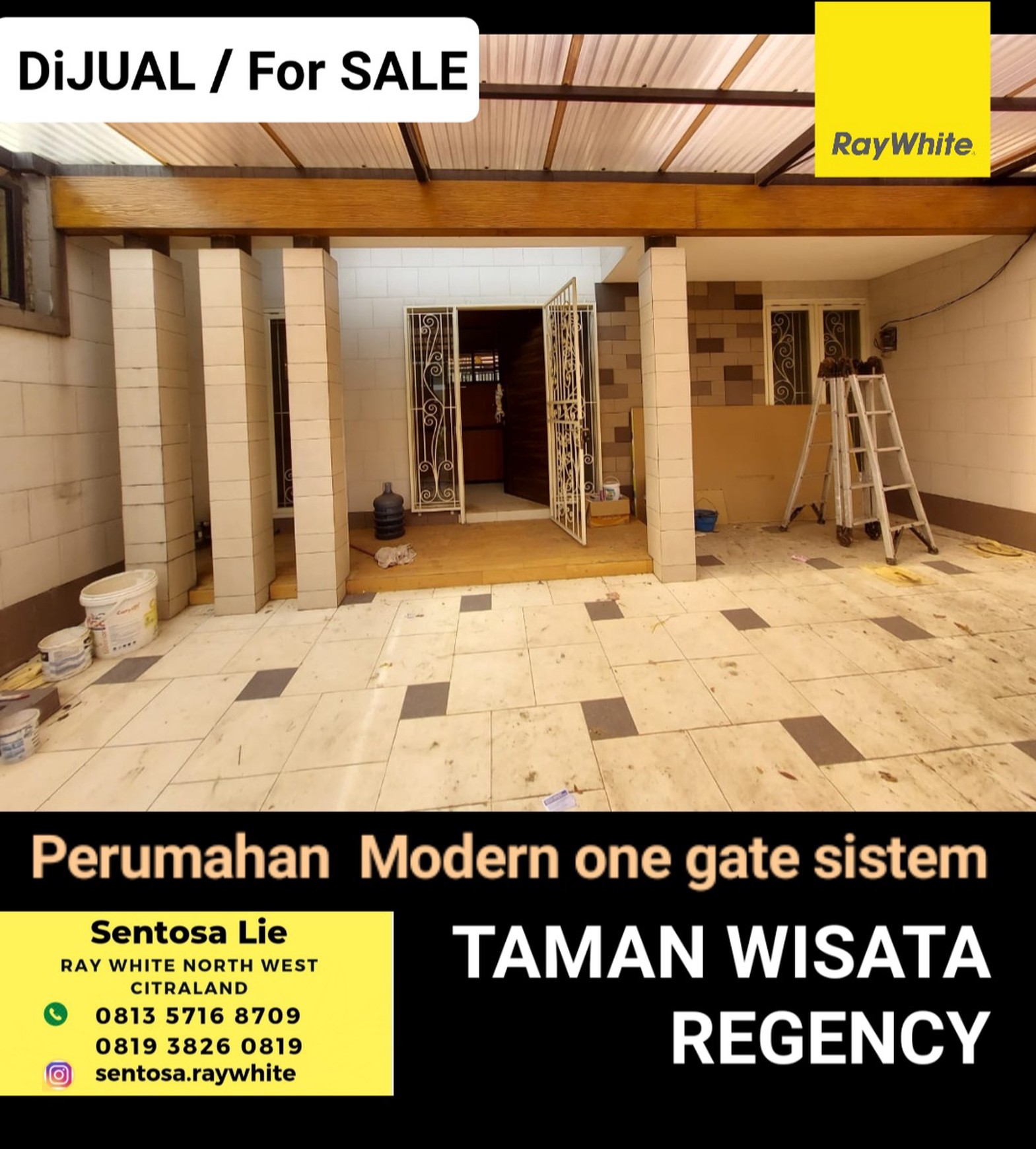 Dijual Rumah Taman Wisata Regency Modern 2 Lantai Dekat Greenlake Citraland, Wisata Bukit Mas, Pakuwon Mall Surabaya