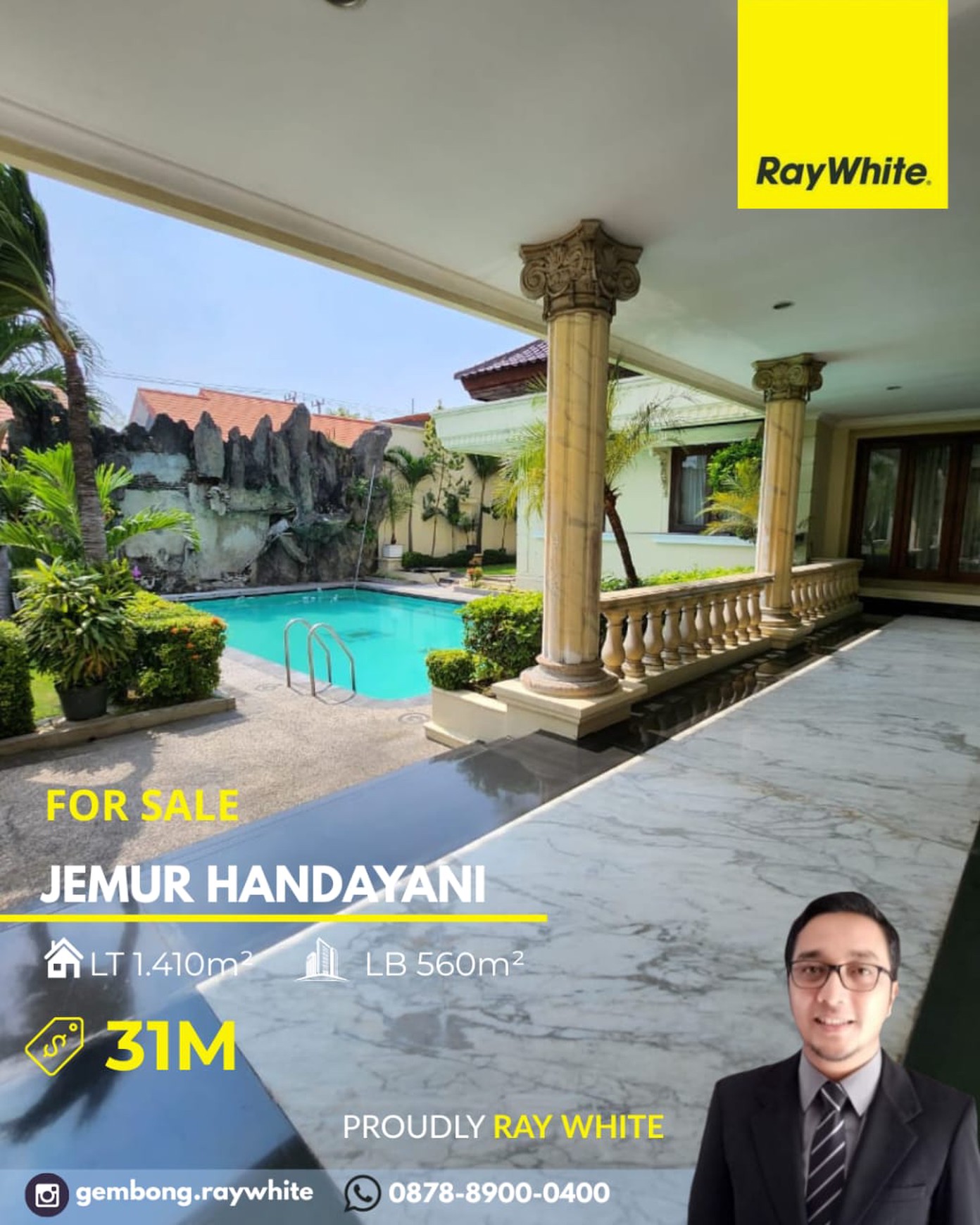 Rumah Mewah Private Pool Jemur Handayani Surabaya Selatan