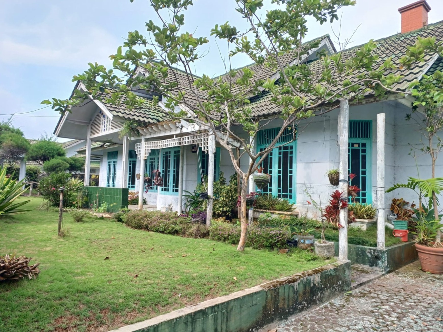 Villa Palem Garden, Puncak, dengan taman di sekeliling rumah. Pohon-pohon yang rajin berbuah. Landscape menawan dgn gazebo cantik.