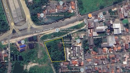 Tanah Luas di Jalan Raya Sawangan - Cocok untuk Townhouse/Komersial