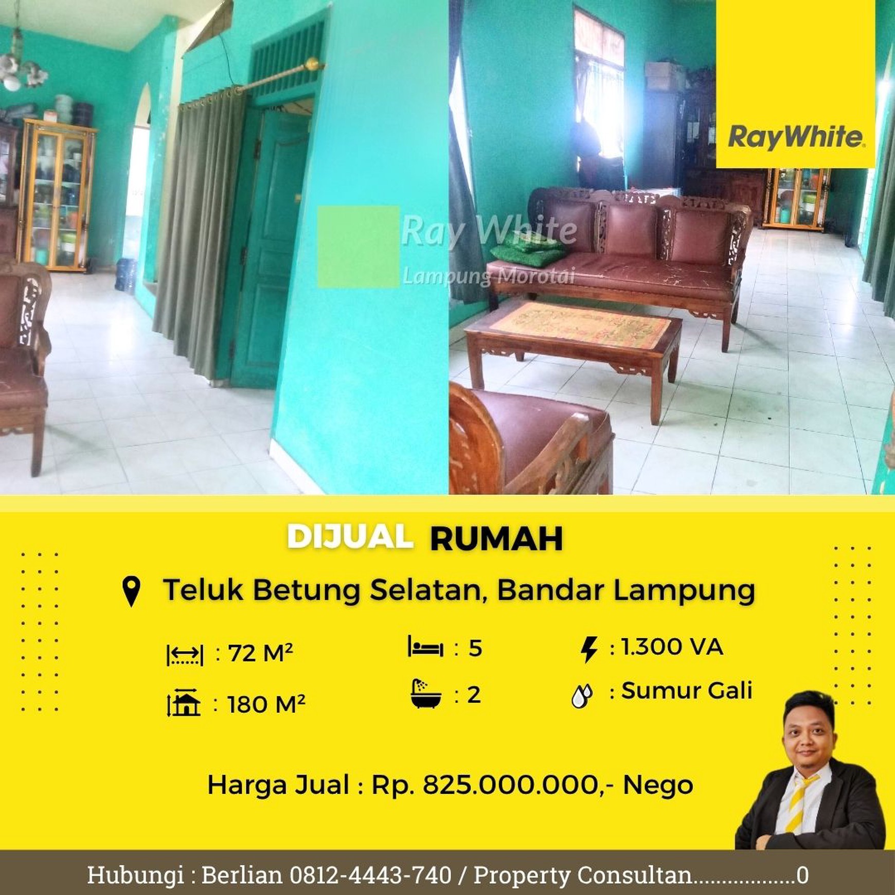 Rumah Jalan Gatot Subroto 3 Lantai Bandar Lampung
