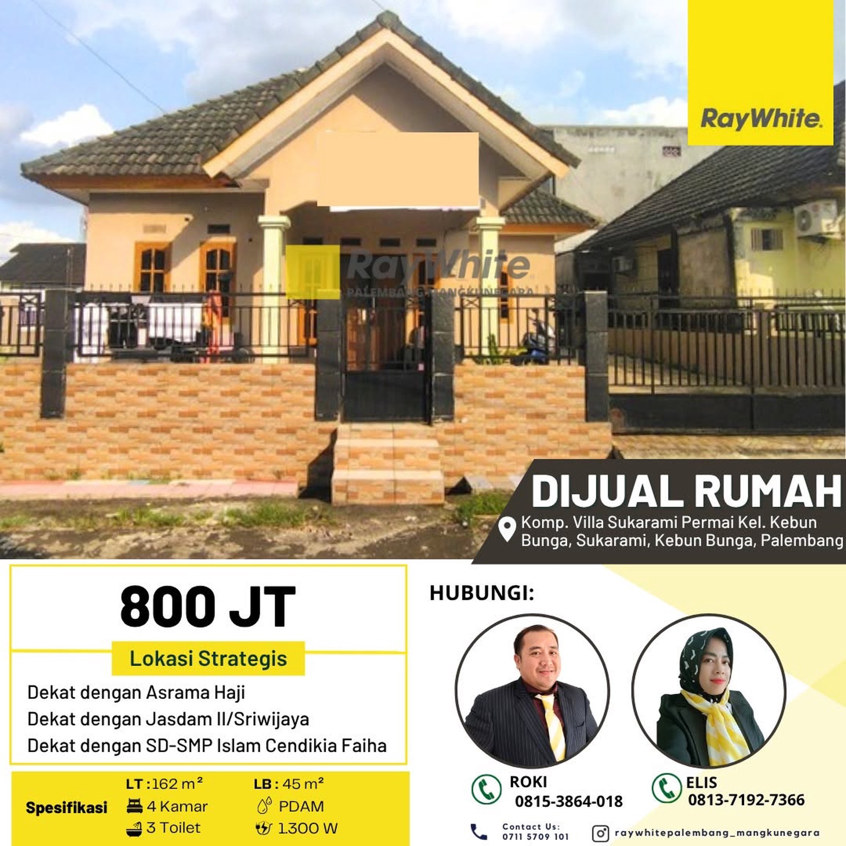 Dijual Rumah di Komp. Villa Sukarami