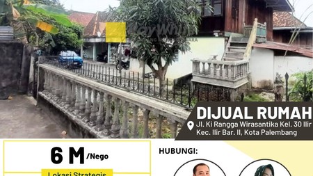 Dijual Rumah di Tengah Kota Palembang 