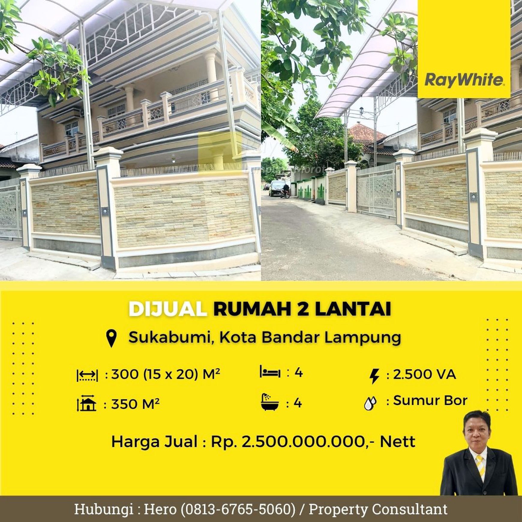 DIJUAL RUMAH DI BY PASS KECAMATAN SUKABUMI BANDAR LAMPUNG