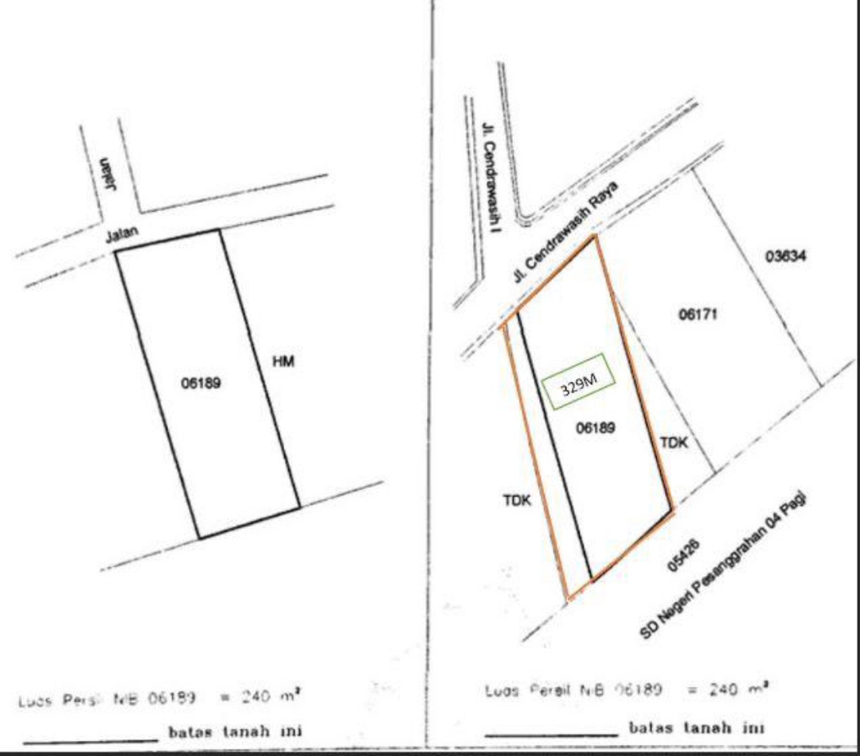 Dijual Rumah bangunan lama hitung tanah Jl. Cendrawasih Petukangan Selatan, Pesanggrahan, Jakarta Selatan.