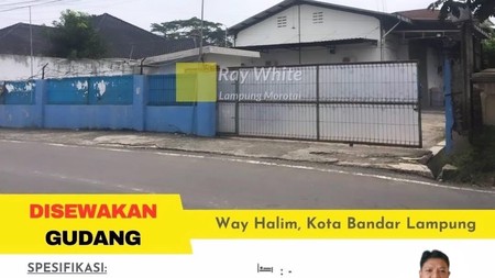 DISEWAKAN GUDANG DI WAY HALIM KOTA BANDAR LAMPUNG