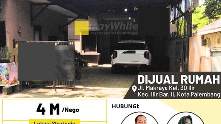 Dijual Cepat Rumah di Jl Makrayu Kota Palembang