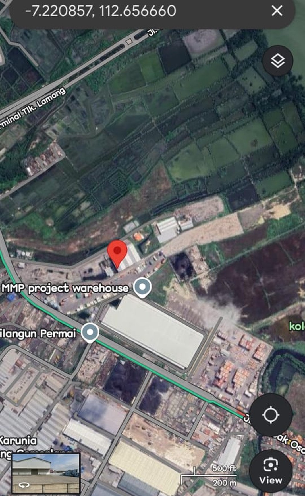 Sewa Lahan Luas 16.000 m&#xb2; di Raya Tambak Osowilangon - Dekat Pelabuhan Teluk Lamong