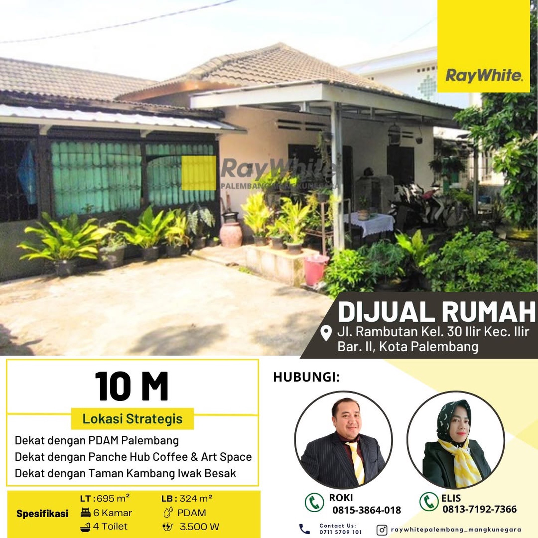 Dijual Cepat Rumah di tengah Kota Jl Rambutan Kota Palembang