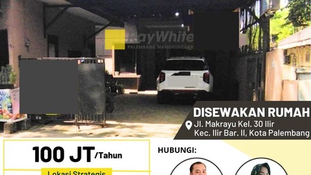 Disewakan Rumah di Jl Makrayu Kota Palembang