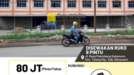 Ruko 9 pintu disewakan 