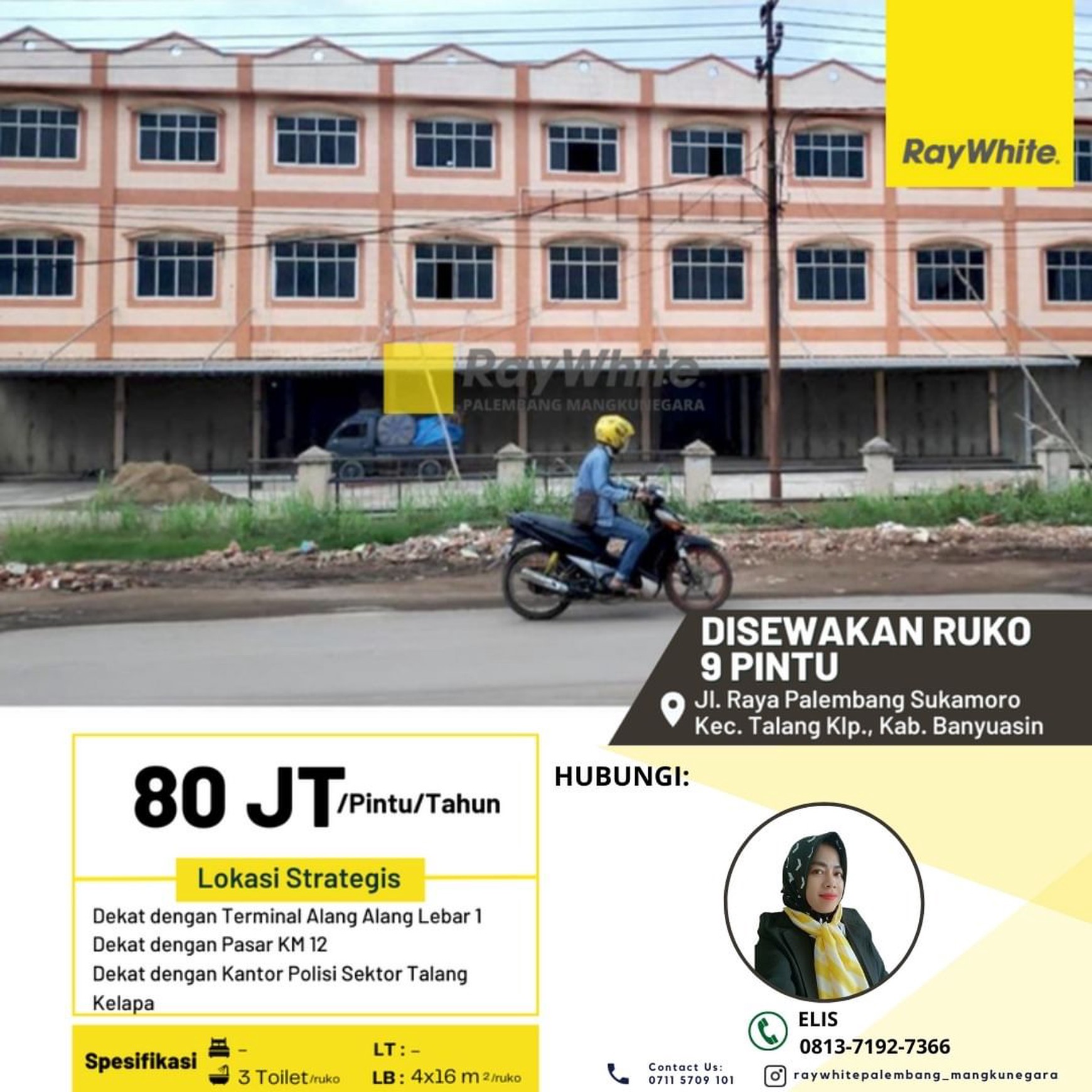 Ruko 9 pintu disewakan