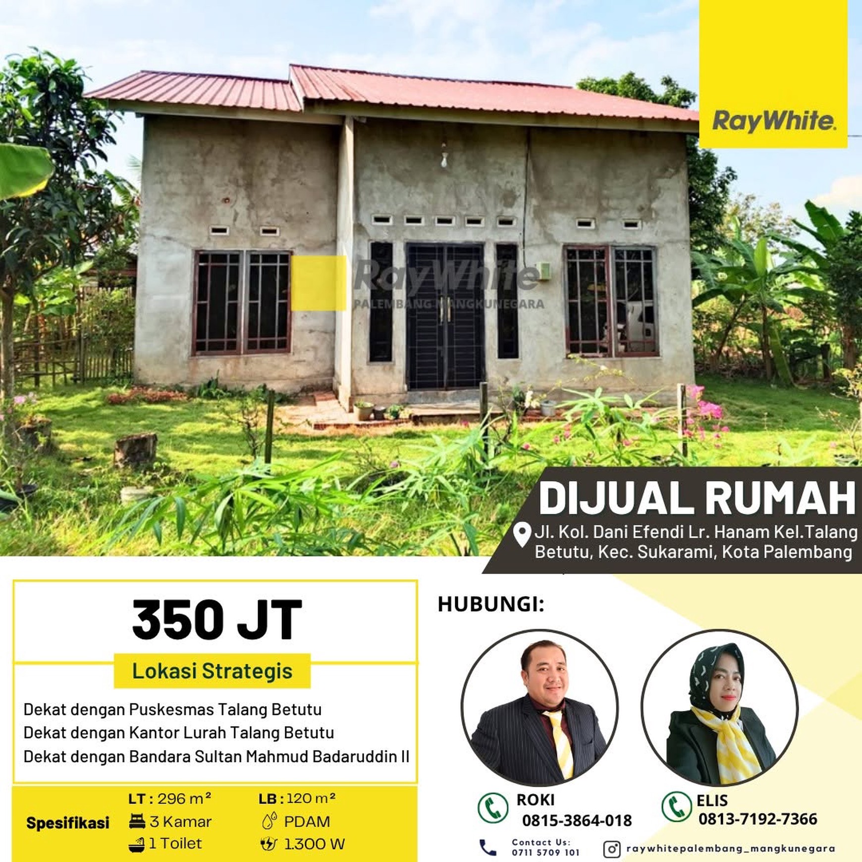 Dijual Rumah di Talang Betutu Kota Palembang
