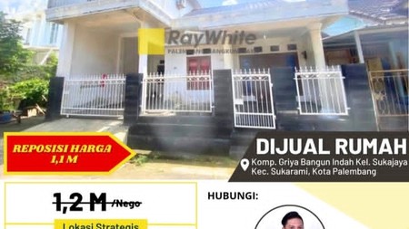 DIJUAL RUMAH KOMPLEK GRIYA BANGUN INDAH SUKABANGUN