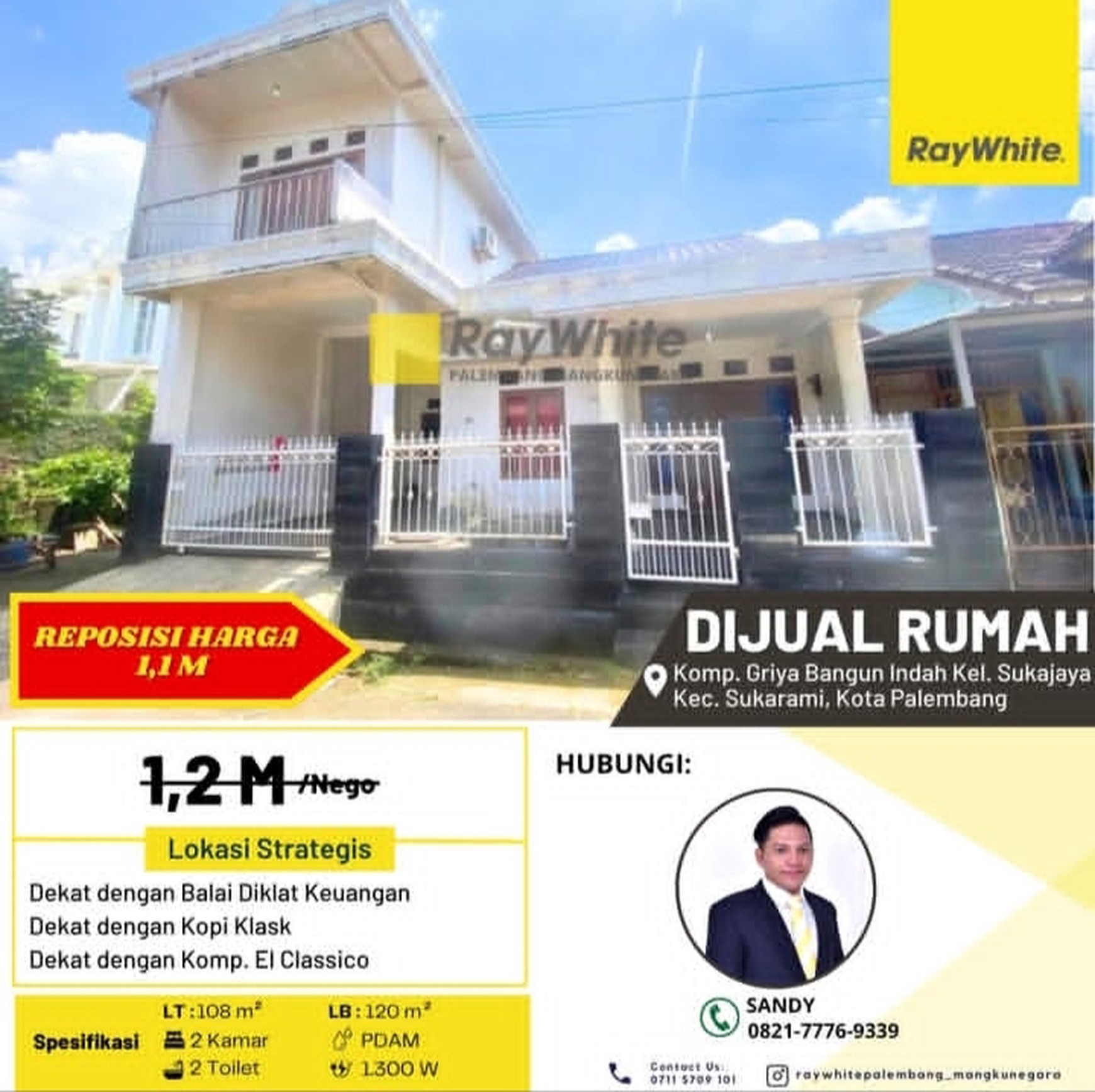 DIJUAL RUMAH KOMPLEK GRIYA BANGUN INDAH SUKABANGUN