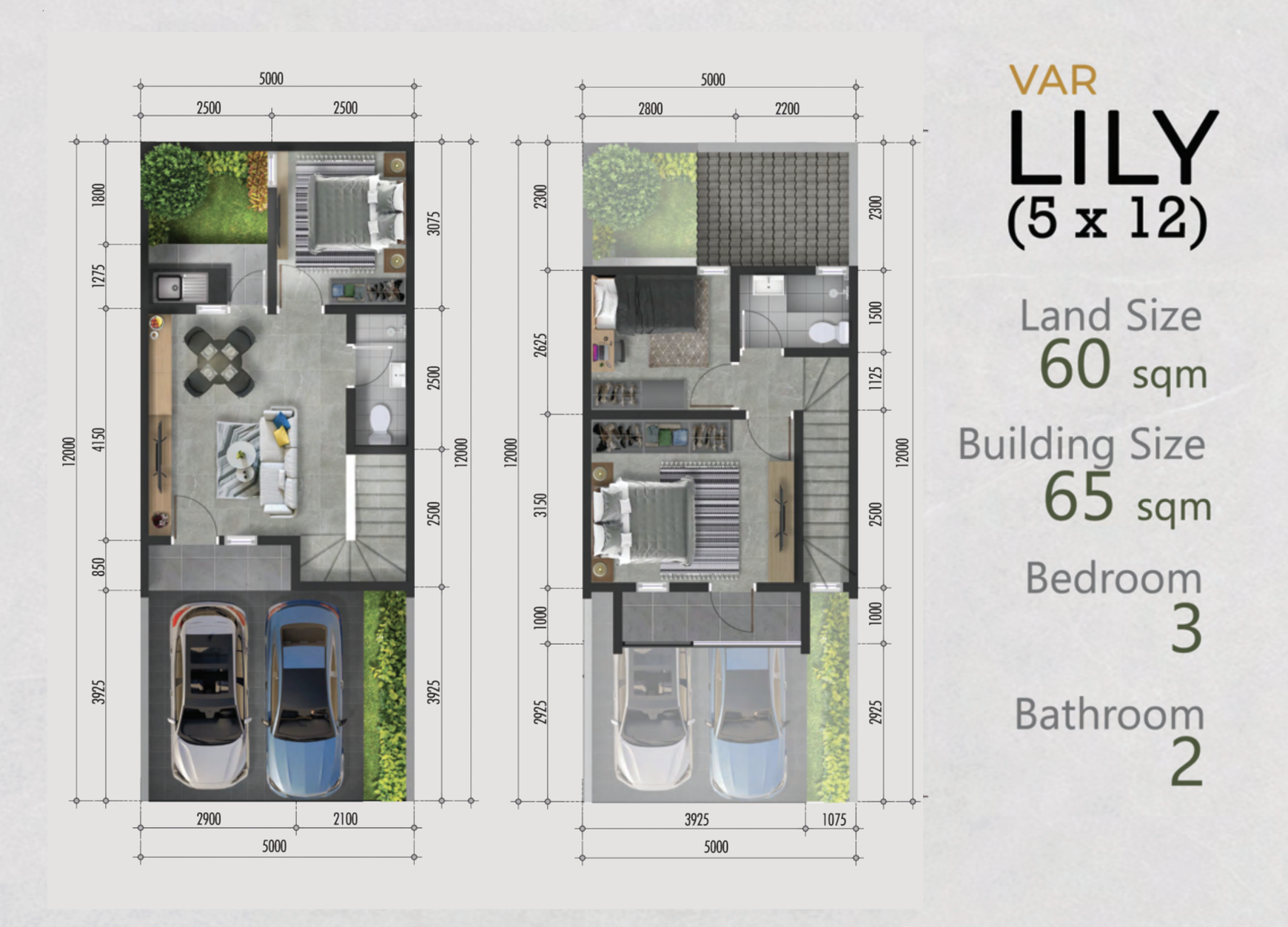 Rumah Baru 2 Lantai Tipe Lily 5x12 di Cluster Melia Hyra Graha Raya, Bintaro Tangerang Selatan