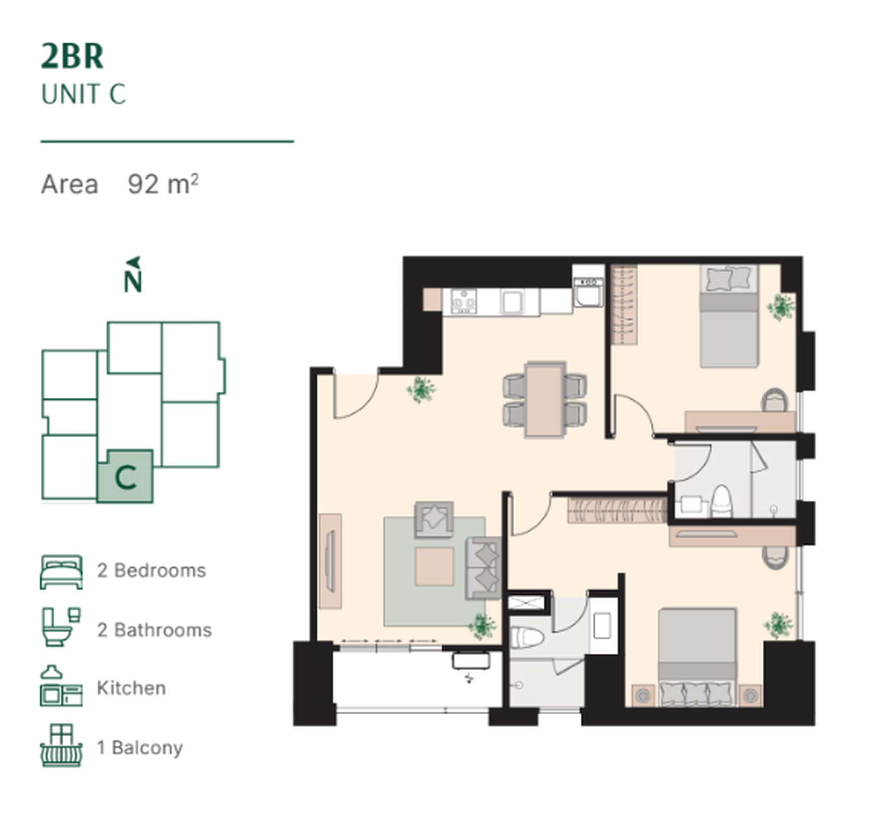 DIJUAL Apartemen Southgate Residence Tower Prime - Tanjung Barat, Jakarta Selatan
