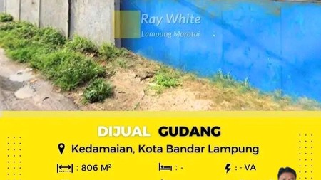 DIJUAL GUDANG BERLOKASI DI KEDAMAIAN KOTA BANDAR LAMPUNG