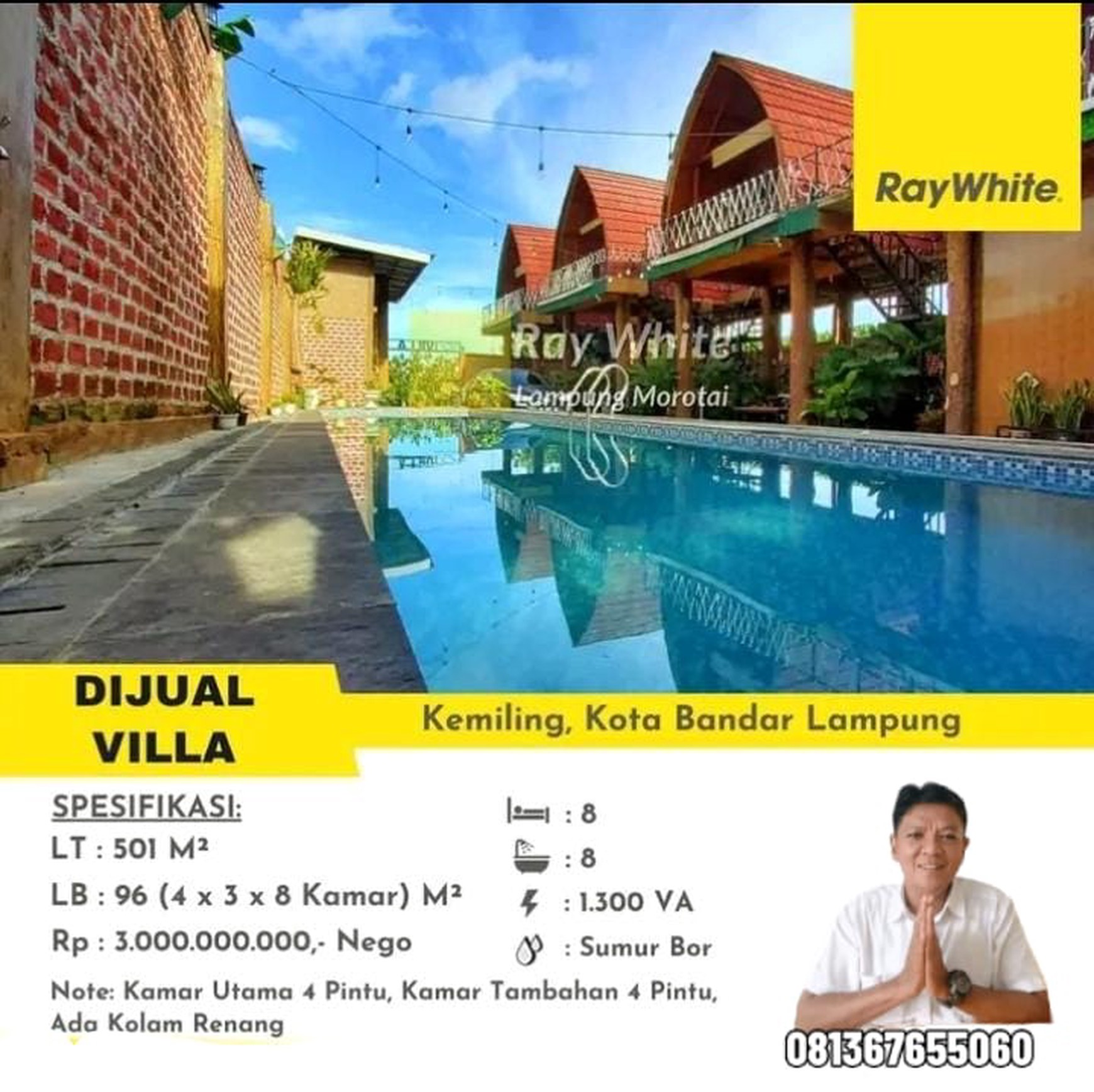 DIJUAL VILA SIAP PAKAI DI KEMILING KOTA BANDAR LAMPUNG