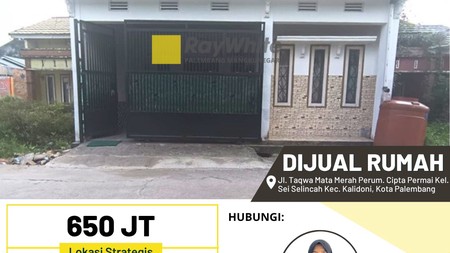 Dijual Rumah di Jl. Taqwa Mata Merah Perum. Cipta Permai Kel. Sei Selincah Kec. Kalidoni, Kota Palembang