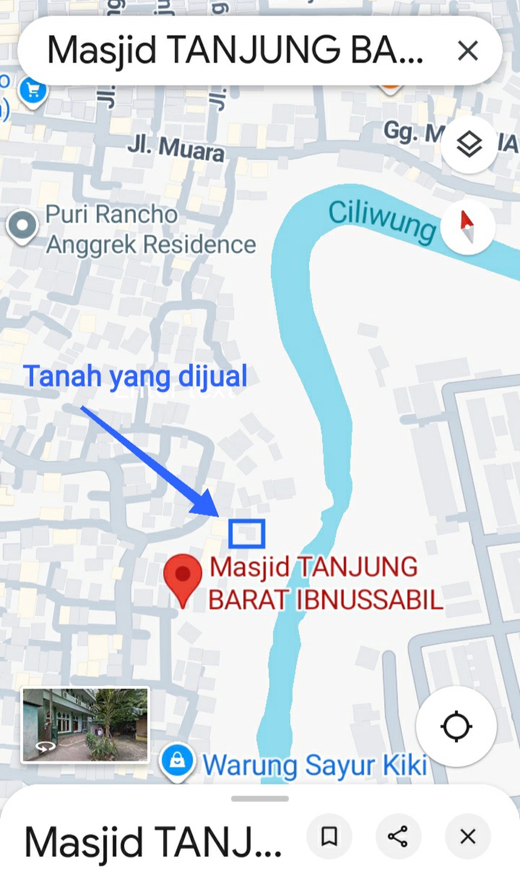 Kavling/ Tanah Murah Ngantong, Strategis Cocok Untuk Kos'an / Kontrakan di Tanjung Barat Jaksel