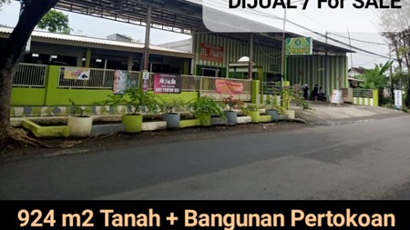 Dijual 924 m2 Tanah + Bangunan Pertokoan Pasuruan Jatim Area Nol Jalan Tampung - Lekok - Pasuruan Cocok Buat Segala Usaha