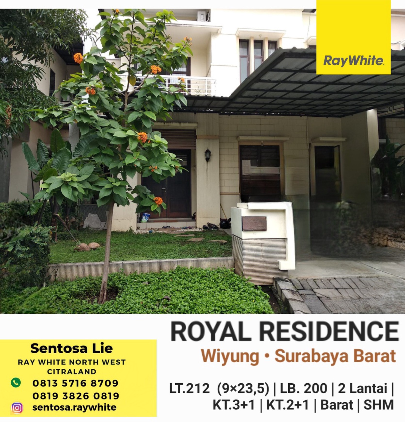 MURAH Rp. 2 M-an Luas Dijual Rumah Royal Residence Semi Furnished - Lokasi Terdepan - Halaman Belakang Luas Hijau Asri Dekat Pakuwon Mall, Citraland