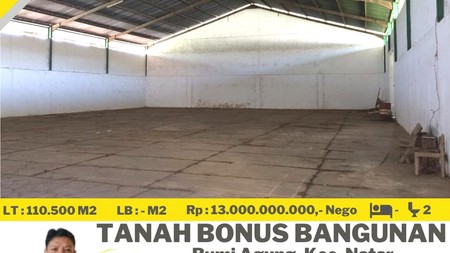 DIJUAL TANAH BONUS GUDANG DI NATAR LAMPUNG SELATAN
