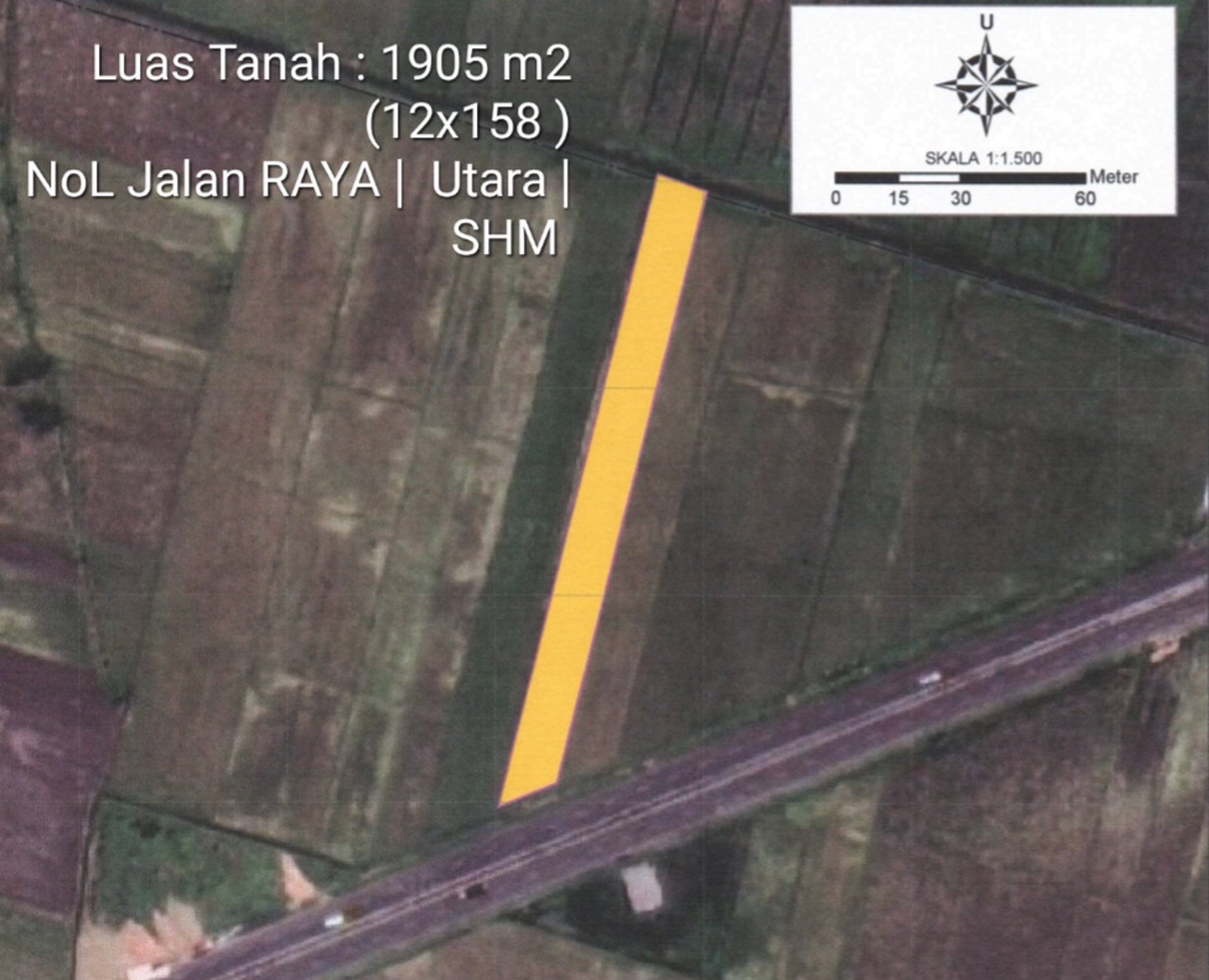 MURAH Dijual 3390 m2 Tanah Industri Raya Bypass Mojoagung - Jombang - Jawa Timur - Nol Jalan Raya Kembar 4 Jalur - Akses Truk Kontainer