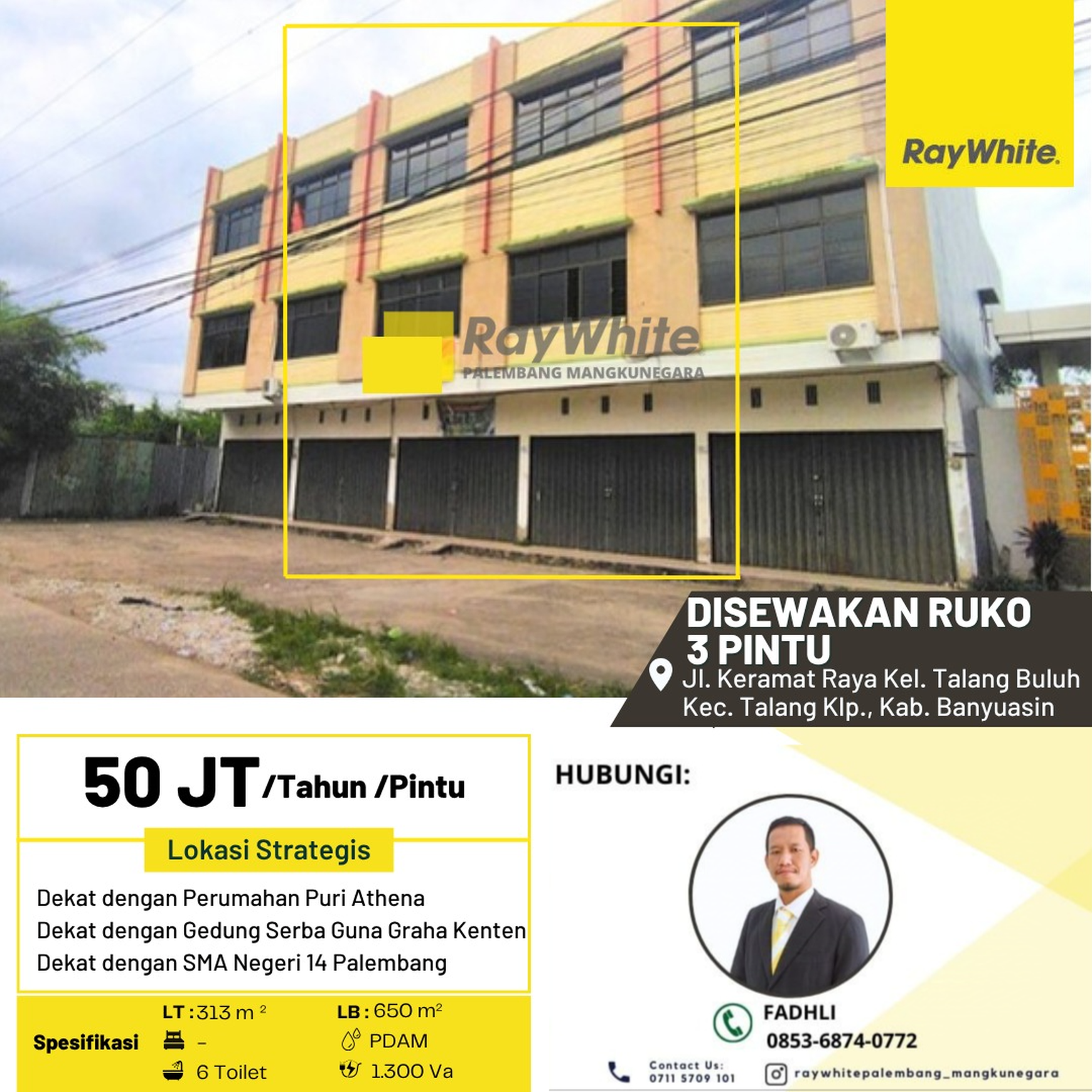 Ruko 3 Pintu Talang Keramat