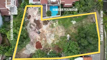 Tanah Kavling 1545 m2 Siap Bangun Di Cirendeu Ciputat Timur Tangerang Selatan Kawasan Perumahan dan Sekolah