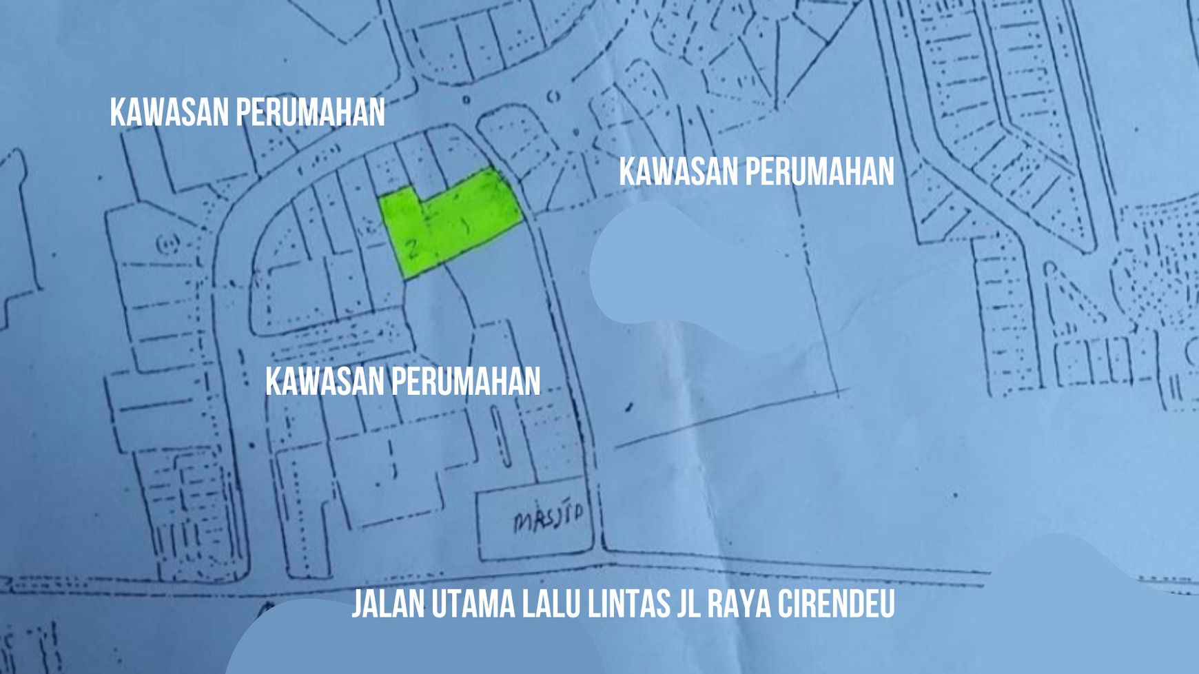 Tanah Kavling 1545 m2 Siap Bangun Di Cirendeu Ciputat Timur Tangerang Selatan Kawasan Perumahan dan Sekolah