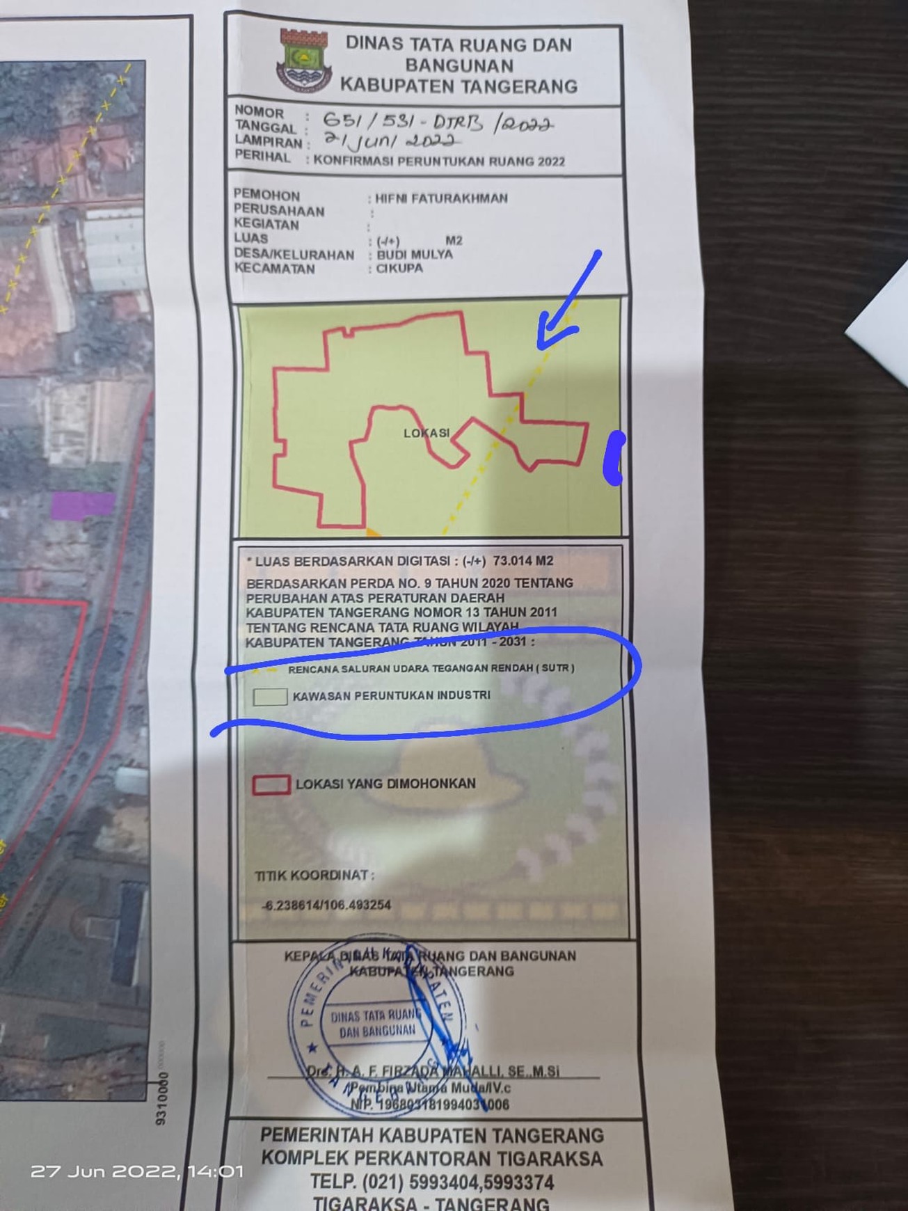 Dijual lahan perumahan dalam lingkungan industri di tangerang