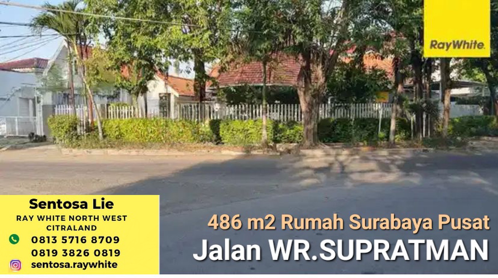 Dijual 486 m2 Rumah Surabaya Pusat di Jalan WR Supratman - Dr. Soetomo - Tegalsari - Hook - Shm Cocok Buat Segala Usaha