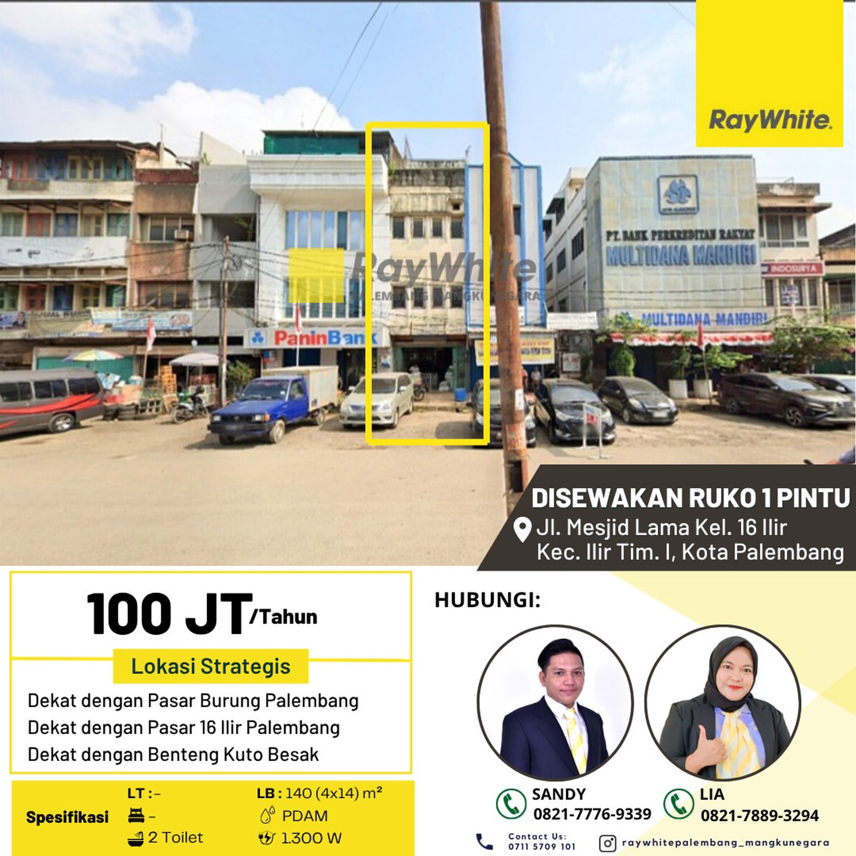 Ruko sewa murah palembang