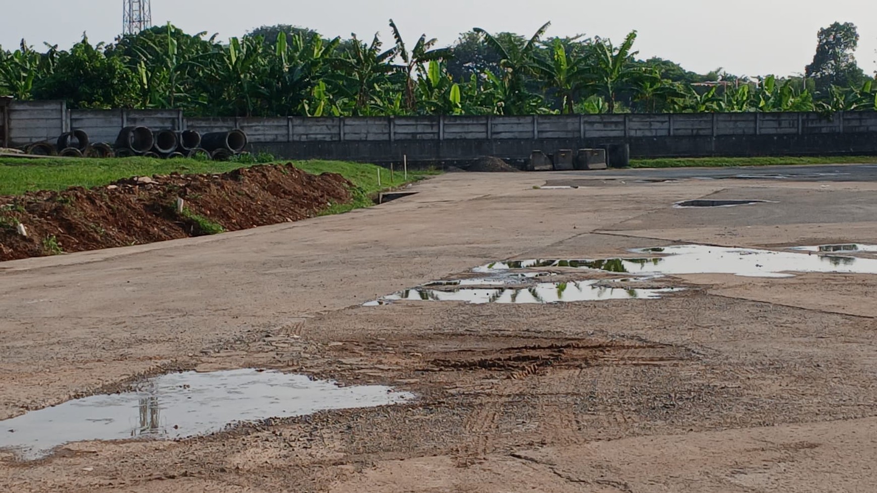 Disewa Lahan 1.014 m2 siap pakai, Murah di dekat rest area KM19B Tol Cikampek Tambun.