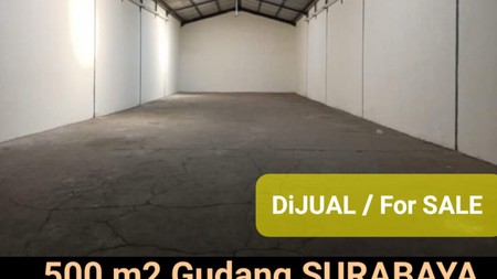 Dijual 500 m2 Gudang Margomulyo Permai Surabaya Area Greges - Asemrowo - Kalianak Strategis Lokasi 