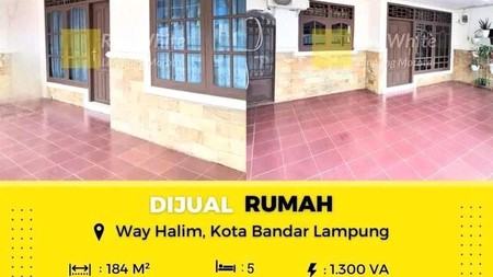 DIJUAL CEPAT RUMAH DI WAY HALIM KOTA BANDAR LAMPUNG