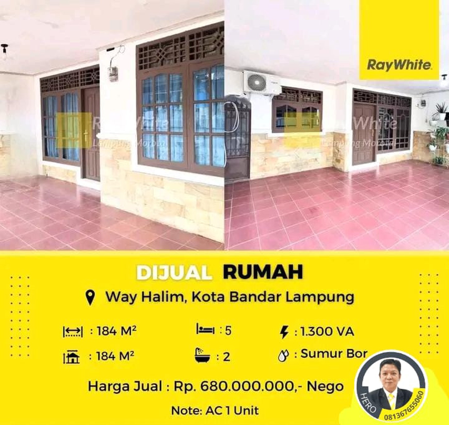 DIJUAL CEPAT RUMAH DI WAY HALIM KOTA BANDAR LAMPUNG