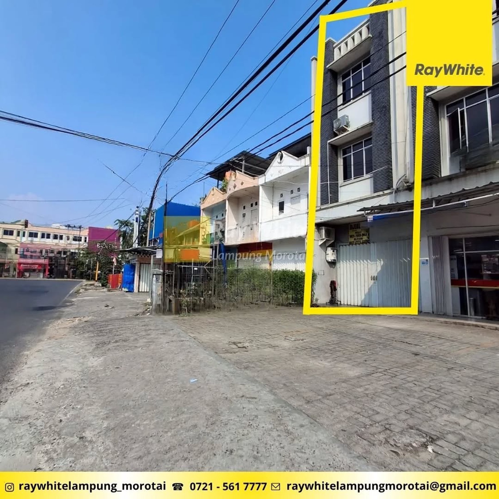 DIJUAL RUKO 2,75 LANTAI DI TELUK BETUNG UTARA KOTA BANDAR LAMPUNG
