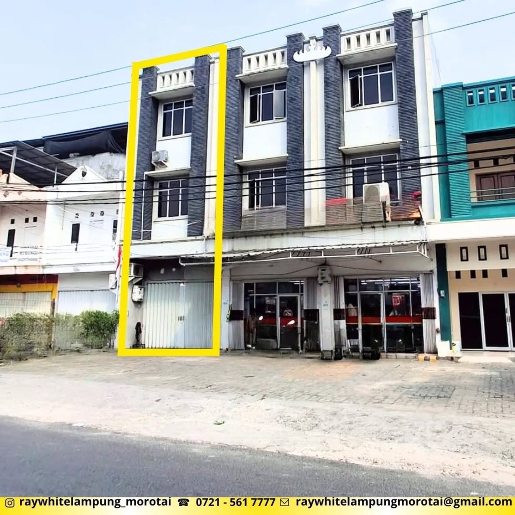 DIJUAL RUKO 2,75 LANTAI DI TELUK BETUNG UTARA KOTA BANDAR LAMPUNG