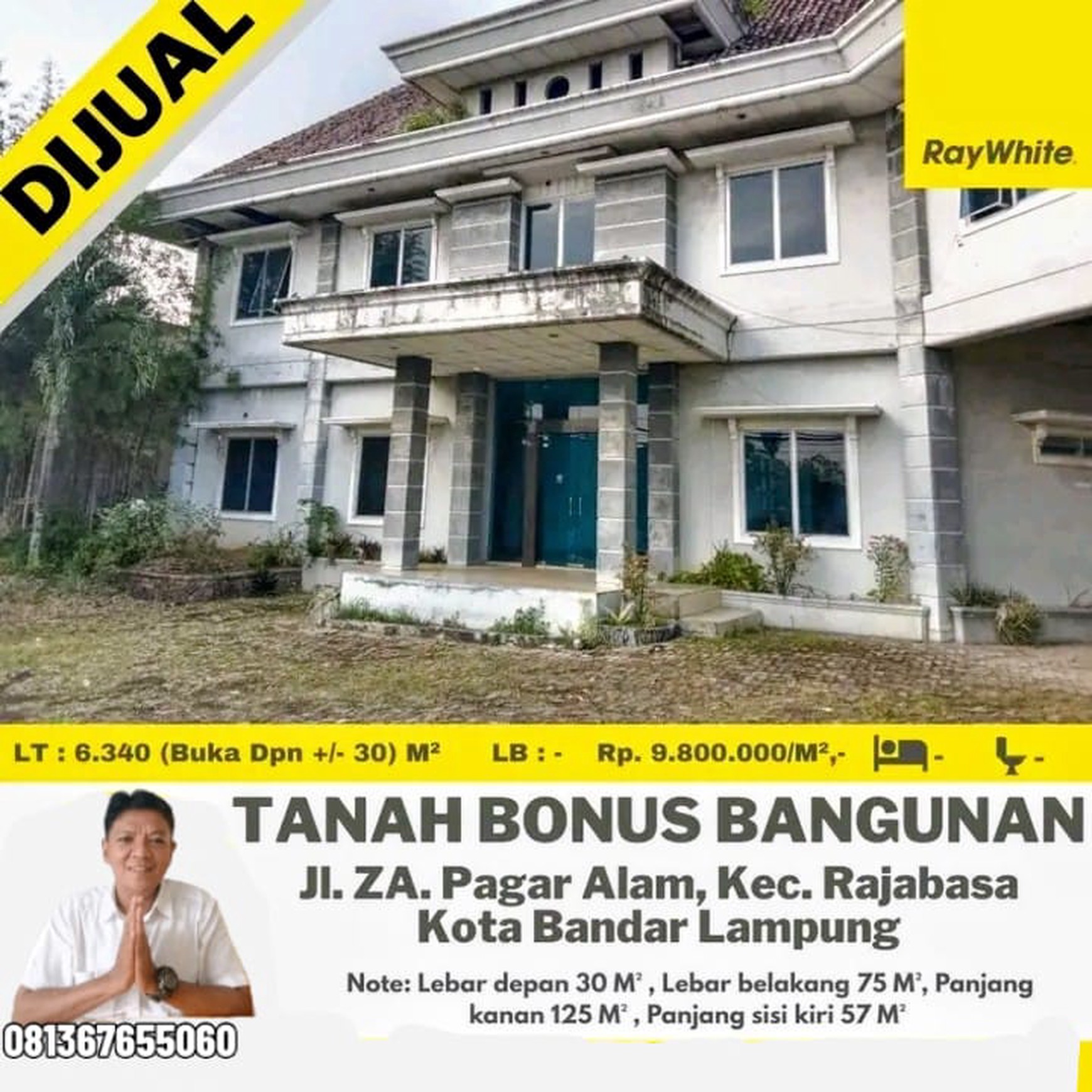 DIJUAL TANAH BONUS BANGUNAN