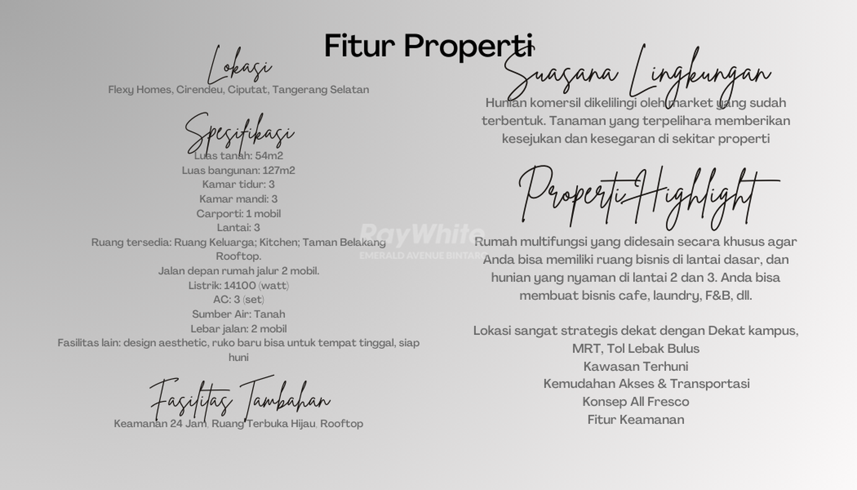SOHO Estetik Ciputat Timur by Synthesis Development - Ruko 3 Lantai, 3KT, 18' ke MRT Lebak Bulus, Siap Huni & Usaha