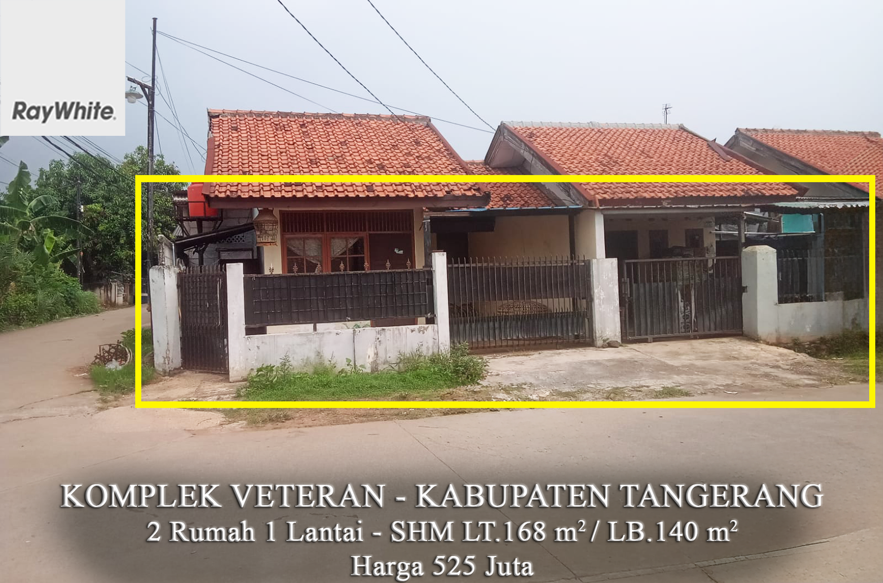 FOR SALE Rumah Tangerang Komplek Veteran dekat Pasar Kamis Tangerang