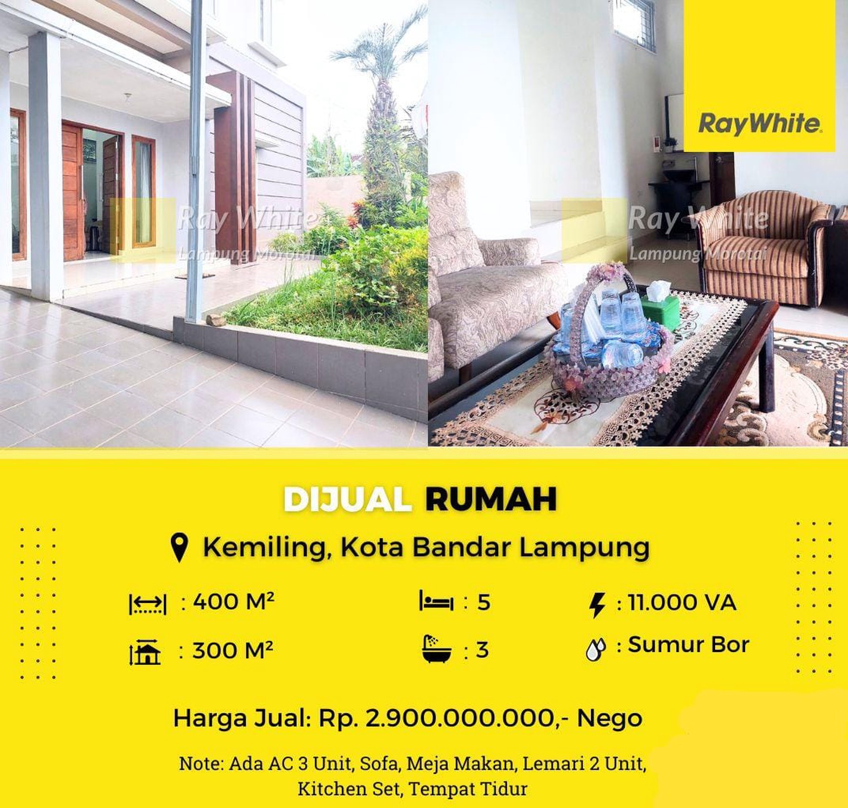 Dijual rumah di Kemiling