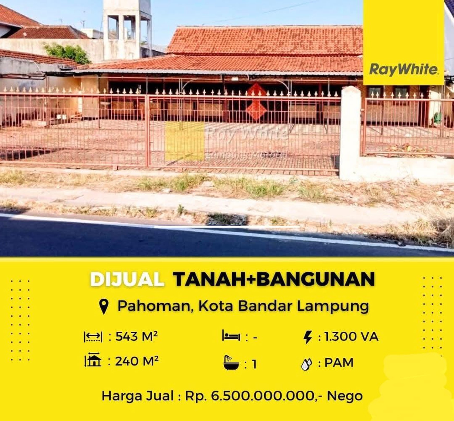Dijual tanah bonus bangunan di Pahoman
