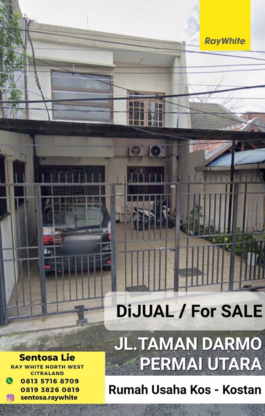 Murah 200 m2 Rumah Kos- Kostan Taman Darmo Permai Utara Dekat Hokky Darmo Harapan, Pasar Puncak Permai, Kupang Indah, Pakuwon Mall