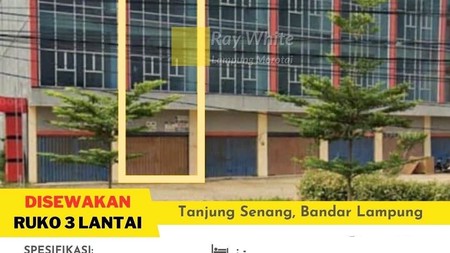 DISEWAKAN RUKO 3 LANTAI DI BY PASS SOEKARNO HATTA LABUHAN DALAM