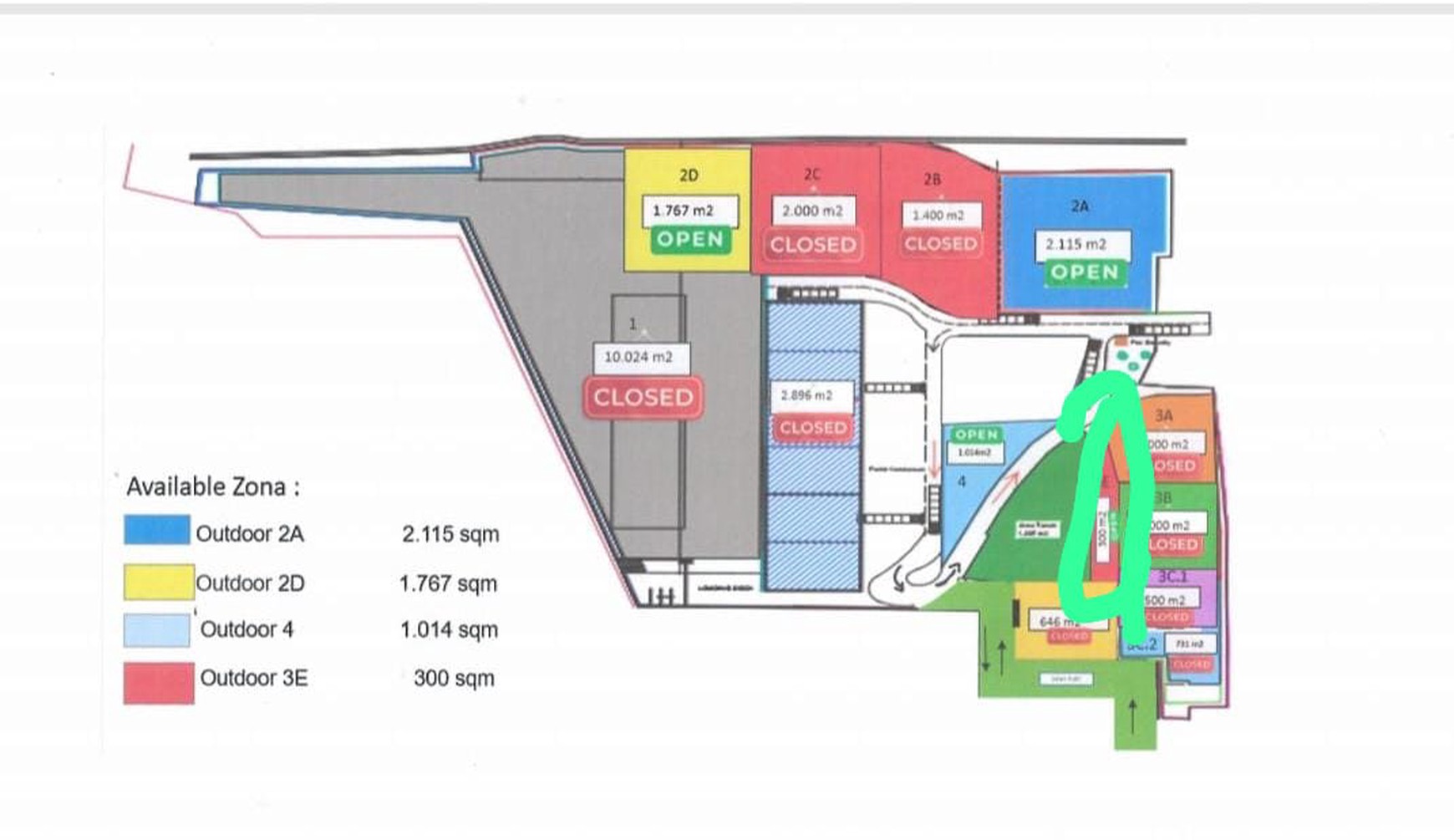 Disewa Lahan 300 m2 di rest area KM19B Tol Cikampek Tambun.