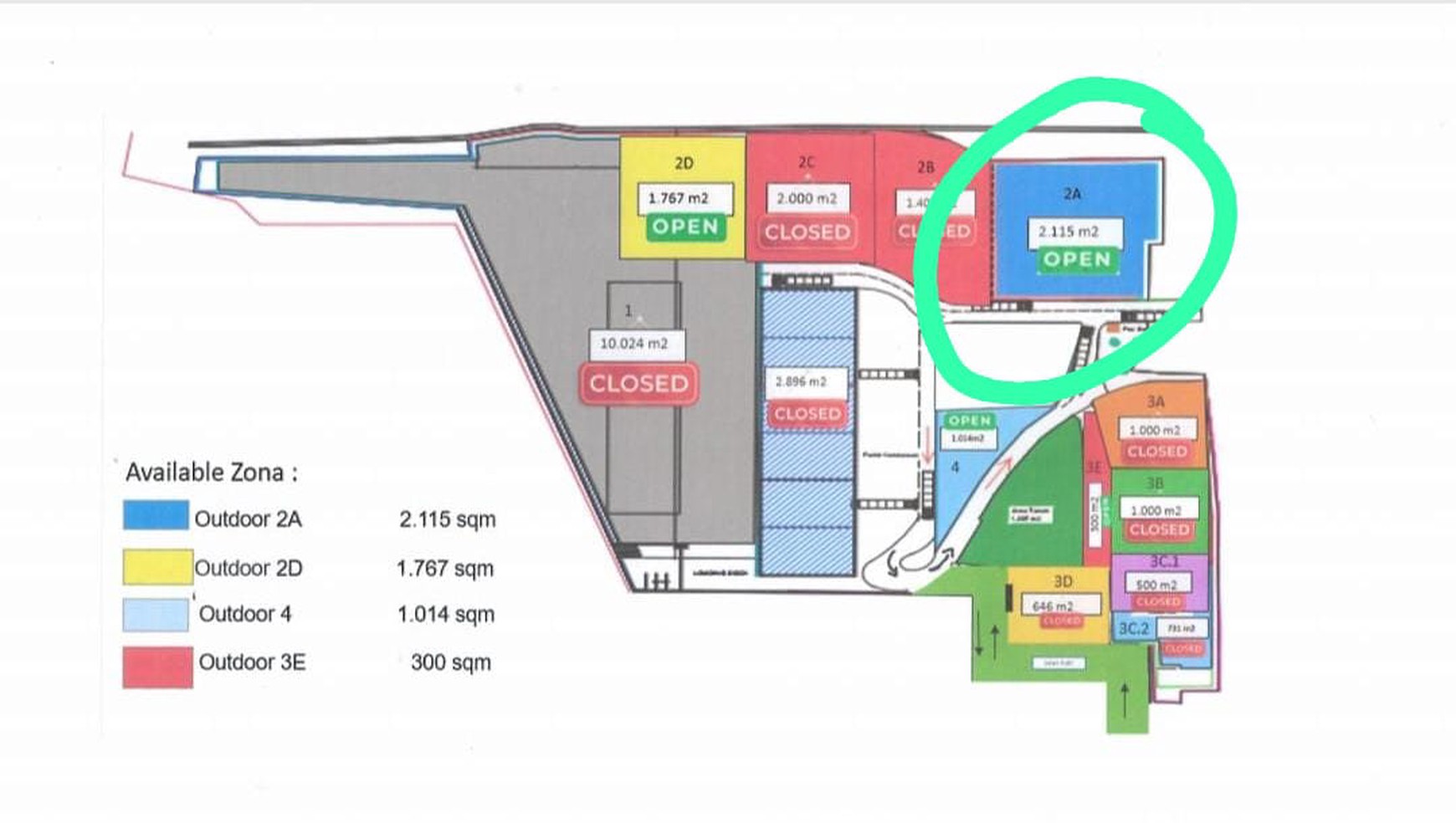 Disewa Lahan 2.115 m2 di rest area KM19B Tol Cikampek Tambun Bekasi
